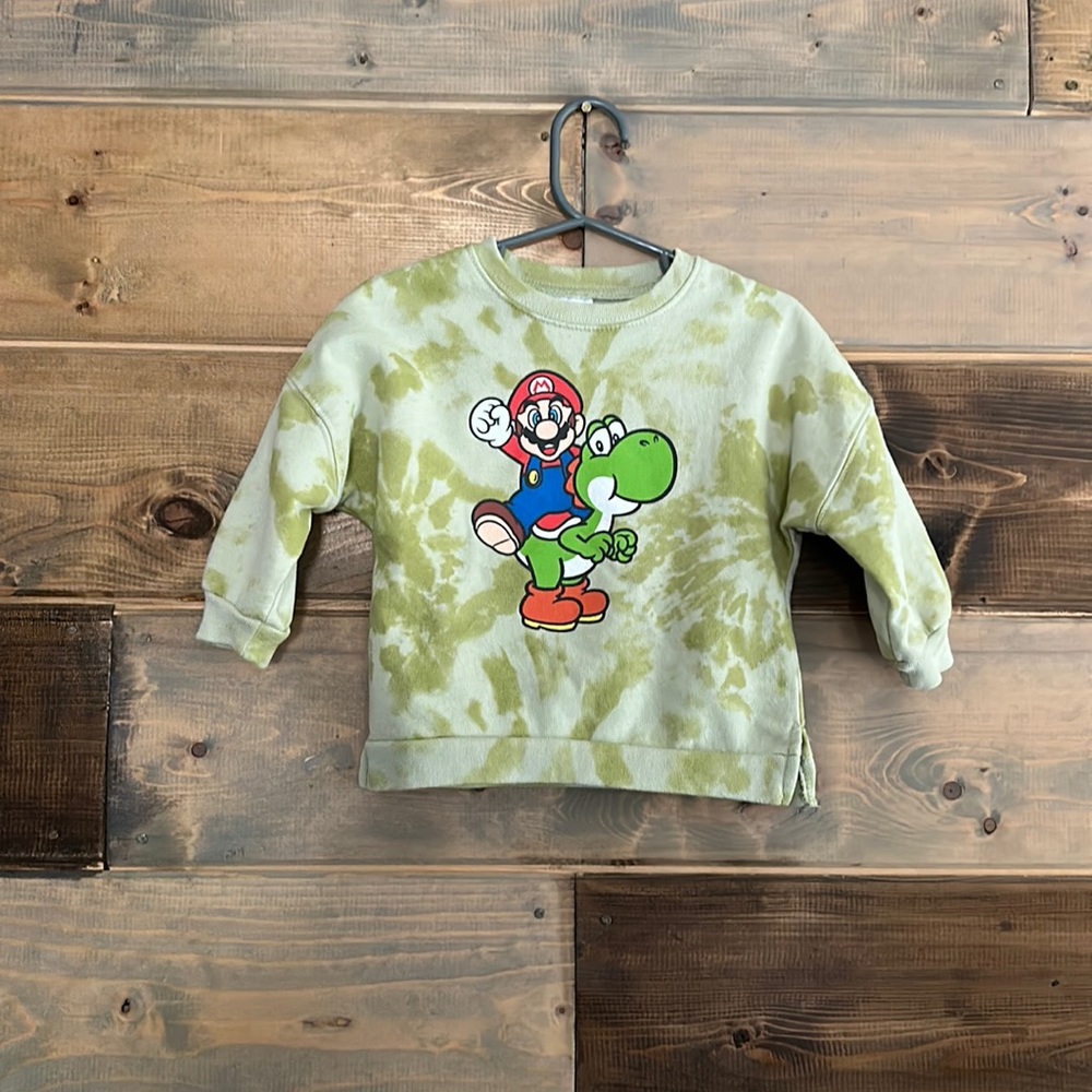 Super Mario toddler crew sweatshirt size 18m